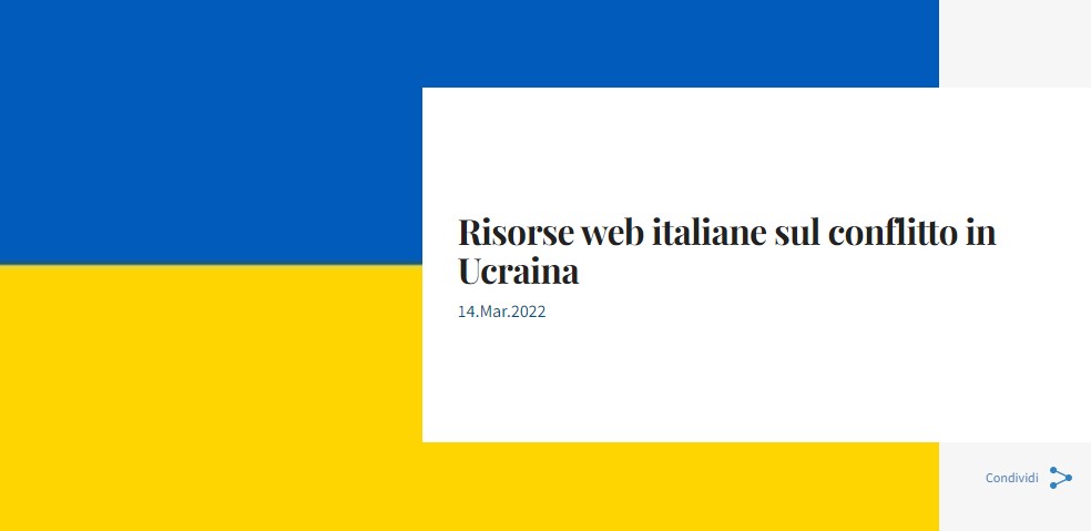 Italian web resources on the conflict in Ukraine